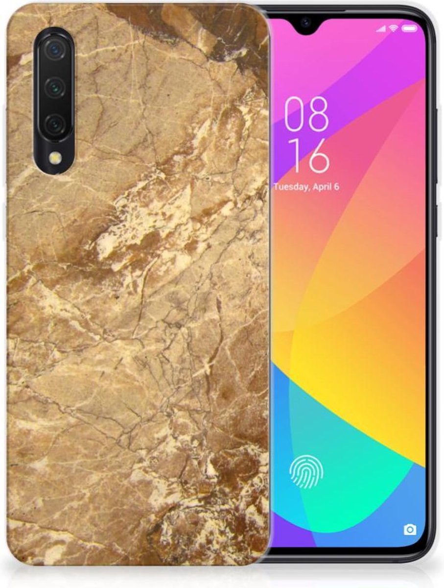 Xiaomi Mi 9 Lite TPU Siliconen Hoesje Marmer Creme