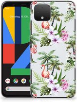 TPU Hoesje Google Pixel 4 Flamingo Palms