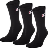 Champion - Athletic Socks - Zwarte Sportsokken - 35 - 38 - Zwart