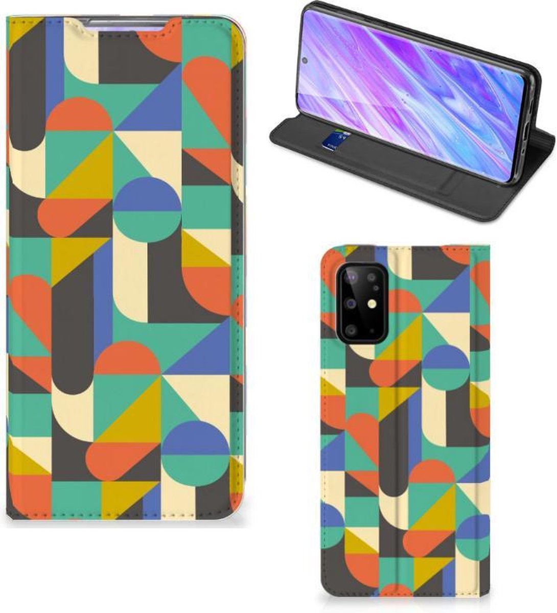 Samsung Galaxy S20 Plus Hoesje met Magneet Funky Retro