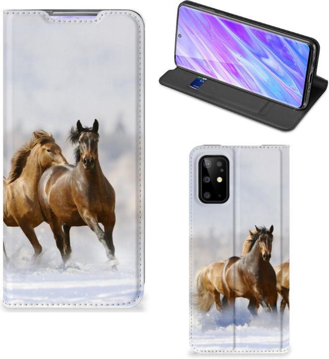 Standcase Hoesje voor Samsung Galaxy S20 Plus Hoesje maken Paarden