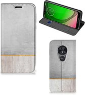 Motorola Moto G7 Play Book Wallet Case Wood Concrete