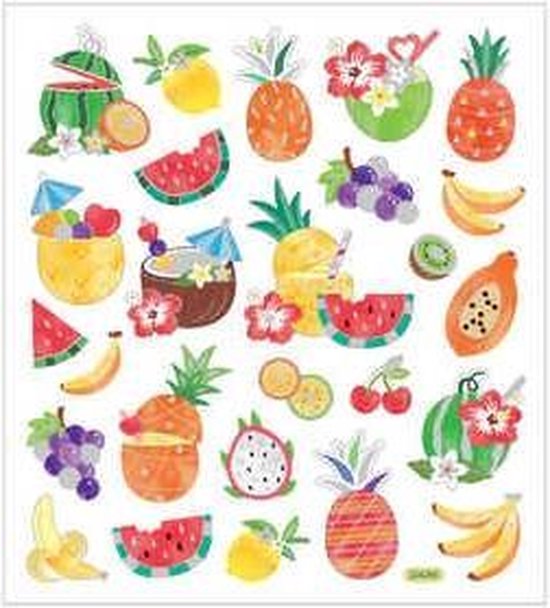 douche Diversen Fondsen Stickers vel 15x165 cm circa 26 stuk exotisch fruit 1vel | bol.com