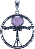 Zilveren Irminsul met amethyst ketting hanger