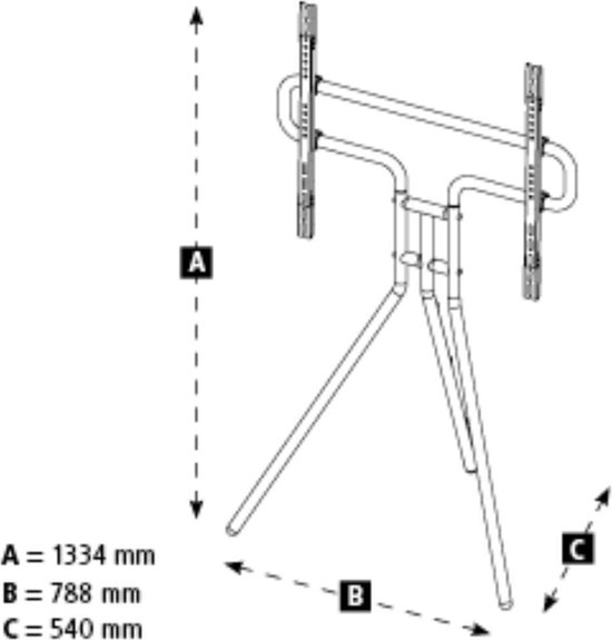 Hama Tvstandaard "schildersezeldesign", 191 cm