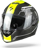 Scorpion EXO-1400 Air Carbon Beaux White Neon Yellow  Integraalhelm - Motorhelm - Maat XL