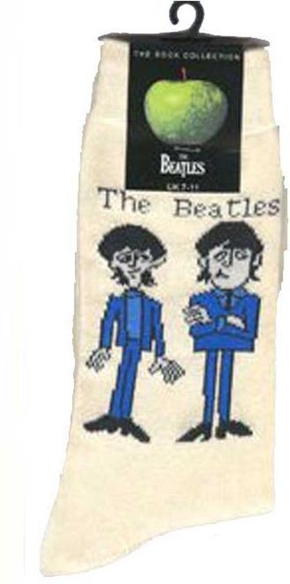 The Beatles - Cartoon Standing Sokken - EU - Creme