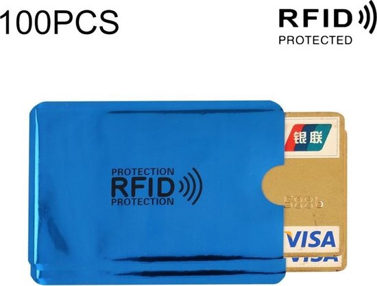 100 pièces de papier d'aluminium de blocage RFID de la carte de crédit  d'identité étui... | bol.com