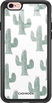 iPhone 6/6s hoesje glass - Cactus print | Apple iPhone 6/6s case | Hardcase backcover zwart
