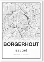 Poster/plattegrond BORGERHOUT - A4