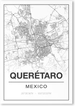Poster/plattegrond QUERETARO - 30x40cm