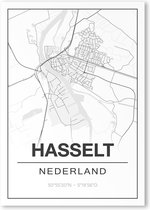 Poster/plattegrond HASSELT - A4