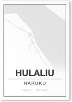 Poster/plattegrond HALULIU - 30x40cm