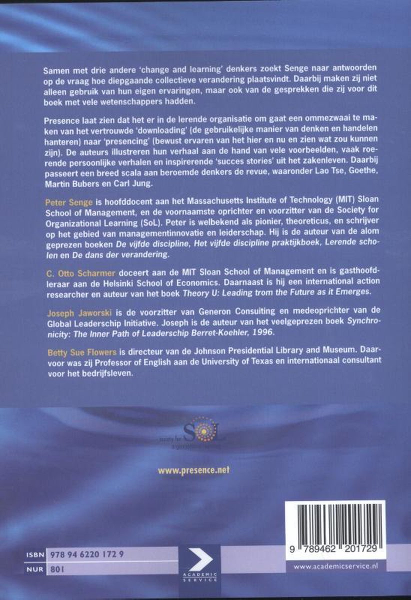 Presence - back cover
