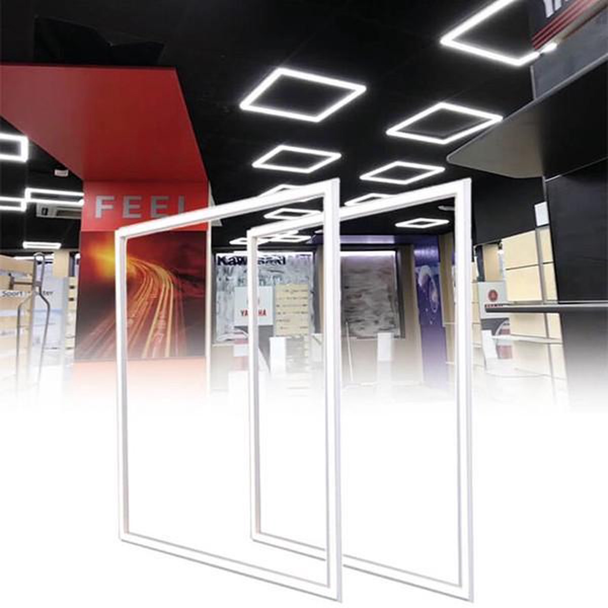 LED Paneel Fit - Rinzu - 60x60 Warm Wit 3000K - 36W Inbouw Vierkant - Mat Wit - Flikkervrij