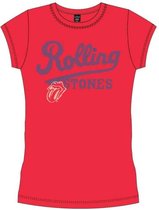 The Rolling Stones Dames Tshirt -S- Team Logo Rood