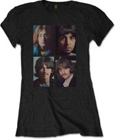 The Beatles Dames Tshirt -M- White Album Faces Zwart