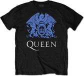 Queen Heren Tshirt -M- Blue Crest Zwart