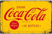 Drink Coca-Cola In Bottles Metalen Bord 40 x 60 cm