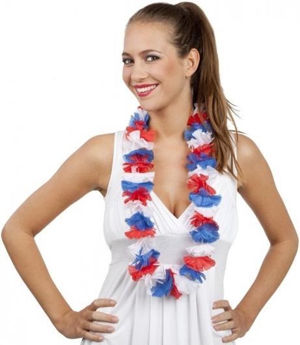 12 Hawaii kransen rood wit blauw