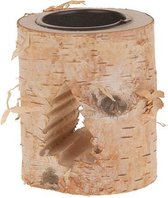 Kerst Sfeerlichten - Birch Candleholder "tree" 8x5.5-7cm Natural