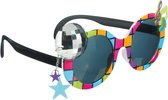 AMSCAN - Veelkleurige disco bril voor volwassenen - Accessoires > Brillen