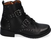 Braqeez Emma East Meisjes Biker Boots - Zwart - Leer - Ritssluiting