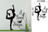 3D Sticker Decoratie GYMNAST GYMNASTISCH Dansen Ballet MEISJES Wall Art Sticker Decal Thuis DIY Verwijderbare Woondecoratie Yoga Muurschildering voor Dansers - YogaG12 / Large