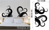 3D Sticker Decoratie 58X86CM Vinyl Octopus Tentakels Muursticker voor Wc-tank Koel Decor, Koel Badkamer Toilet Art Decal Octopus Tentakels Home Decor - Octpuos-23 / Medium