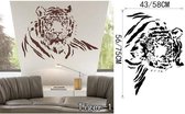 3D Sticker Decoratie Het nieuwe dier Luipaard Creatieve persoonlijkheid Decoratieve vinyl muurstickers Tiger Muurtattoo Art Mural Home Decor - Tiger1 / Small