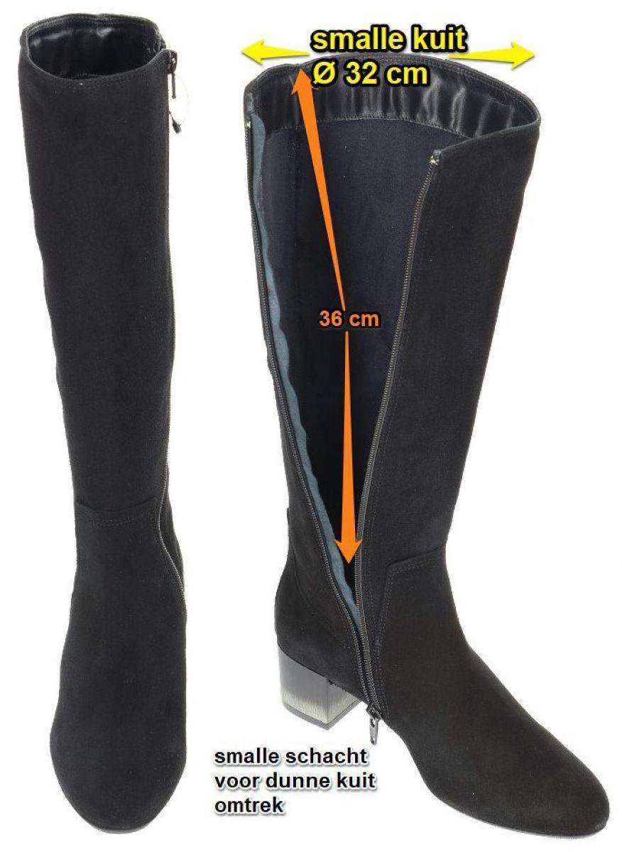 | Softwaves Dames zwart laarzen maat 37 smalle schacht Dames Hoge Laarzen in maat 37 | KLEDING.nl
