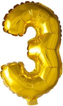Ballon folie 3 goud 40cm
