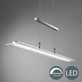 B.K.Licht - Glazen Hanglampen voor binnen - eetkamer - dimbaar - hoogte verstelbaar - LED hanglamp - pendellamp - 3.000K - 1.600lm - 21W LED