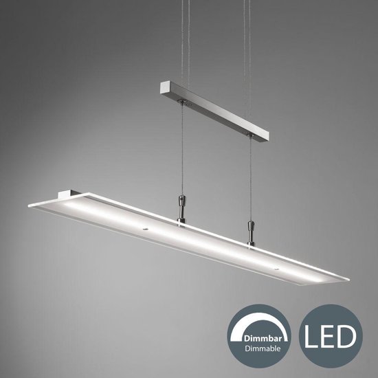 bol.com | B.K.Licht - Malina LED Hanglamp eetkamer - dimbaar - glas -  woonkamer lamp - in hoogte...