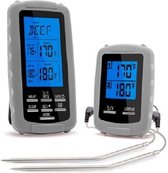 4cookz® 2 sensoren draadloze BBQ thermometer - 0-300 graden - 70 meter
