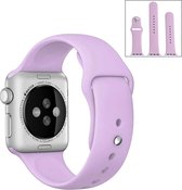 Siliconen Bandje|Small + Large|Geschikt voor Apple Watch 1 / 2 / 3 / 4 / 5 - 38MM / 40MM |Lavendel| Premium kwaliteit |TrendParts