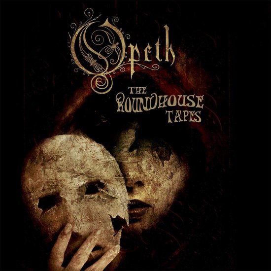 Cover van "The Roundhouse Tapes" met een ruw, wit masker dat deels een gezicht bedekt, en een duister figuur erachter.