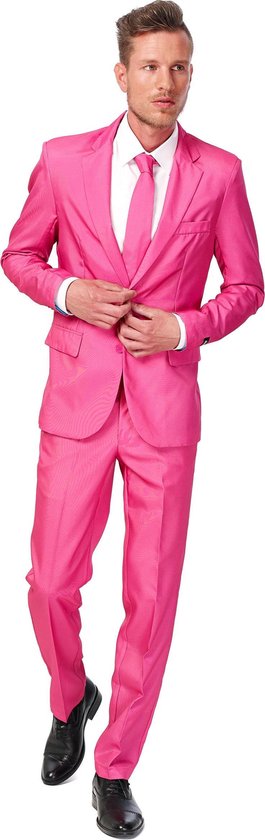 inspanning botsen Atletisch Suitmeister Pink - Heren Pak - Casual Effen Gekleurd - Roze - Maat S |  bol.com