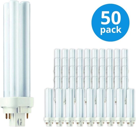 Ampoule Fluorescente Philips MASTER PL-C 18W 830 - Format 2 Broches, 1200 Lm, 3000K | Pour Downlights, Magasins, Bureaux