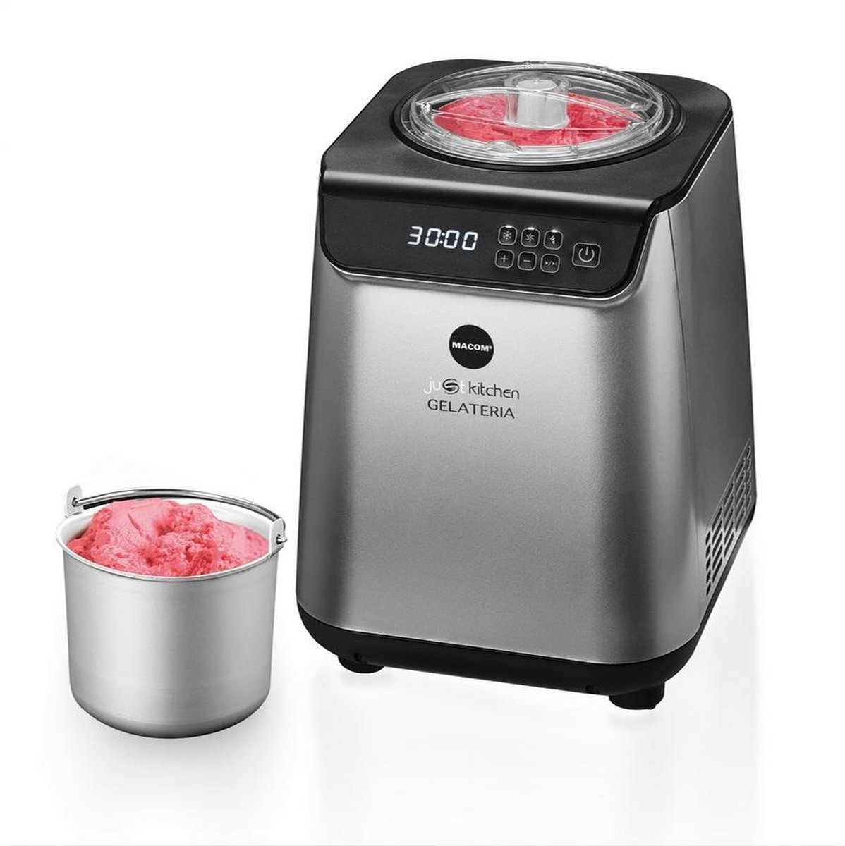 Macom 872 ijsmachine Compressie-ijsmachine 1,2 l 135 W Zwart, Zilver