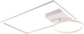 LED Plafondlamp - Plafondverlichting - Trion Viyona - 24W - Natuurlijk Wit 4000K - Vierkant - Mat Wit - Aluminium