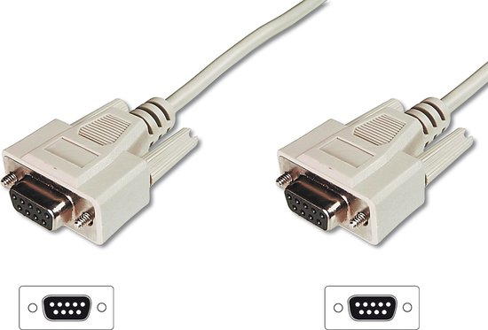 ASSMANN Electronic seriële kabels D-Sub9, F/F, 5.0m, serial, molded, beige