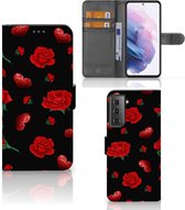 Wallet Book Case Geschikt voor Samsung Galaxy S21 Plus Smartphone Hoesje Valentijnscadeau
