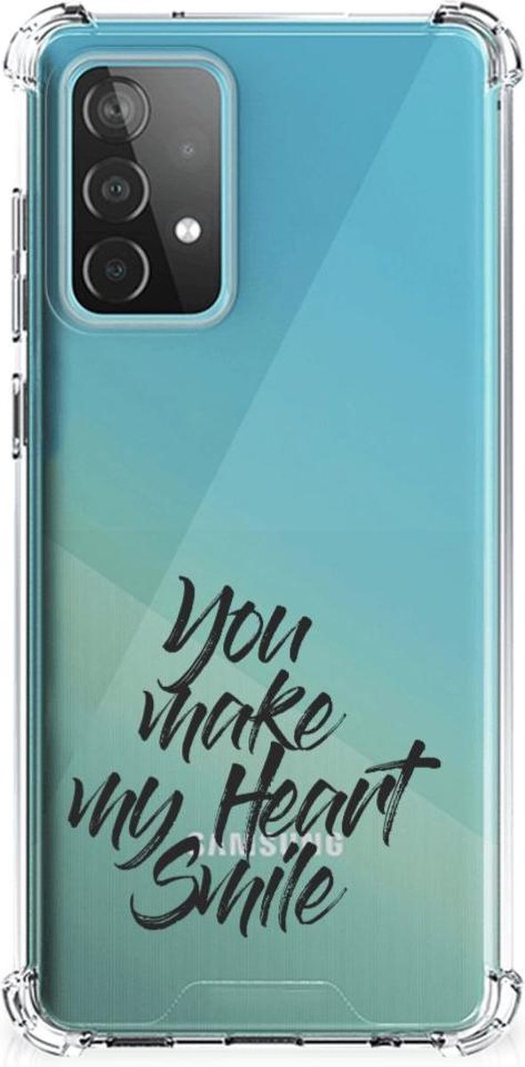 Samsung Galaxy A52 4G/5G Telefoonhoesje met tekst Heart Smile