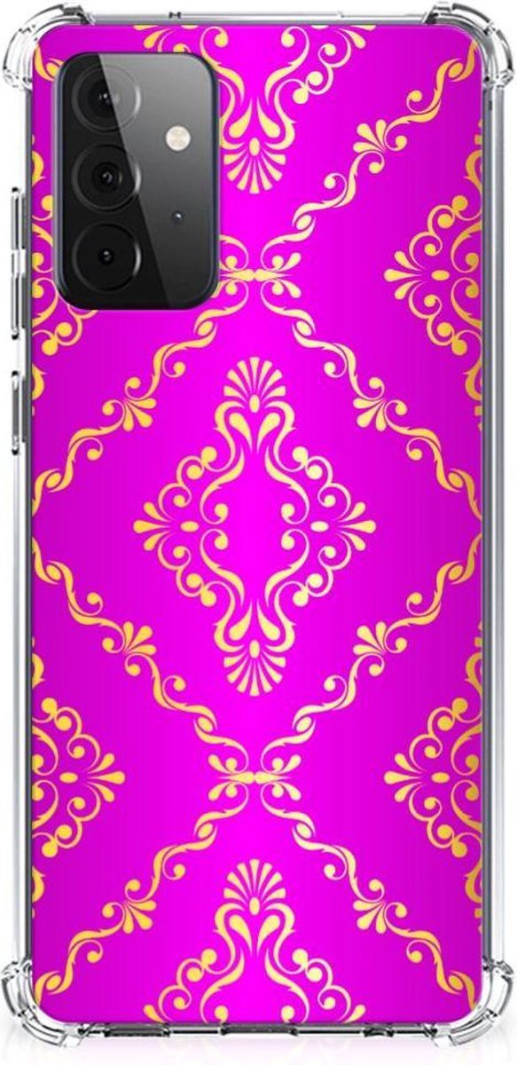 TPU Case Anti-Shock voor Anti Shock Case Samsung Galaxy A72 4G/5G Barok Roze