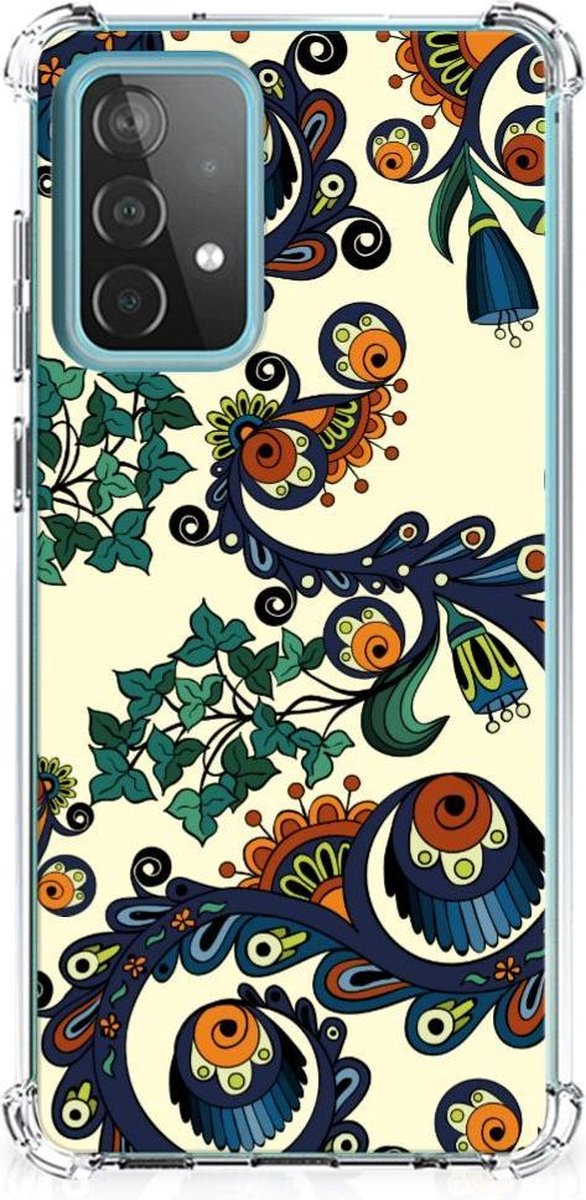 Back Cover voor Anti Shock Case Samsung Galaxy A52 4G/5G Barok Flower