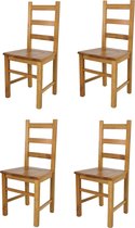 Tommychairs Rustica - Eetkamerstoelen - Set van 4 - Eikenhout