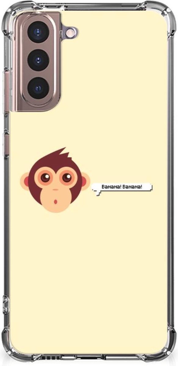 Samsung Galaxy S21 Plus Stevig Bumper Hoesje Monkey