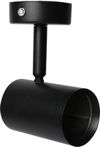 LED Plafondspot - Frikto Colri - GU10 Fitting - 1-lichts - Rond - Mat Zwart - Kantelbaar - Aluminium
