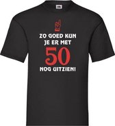 Zo goed kun je er met 50 nog uitzien T-shirt Unisex Maat XL, vallen ruim - zie maattabel